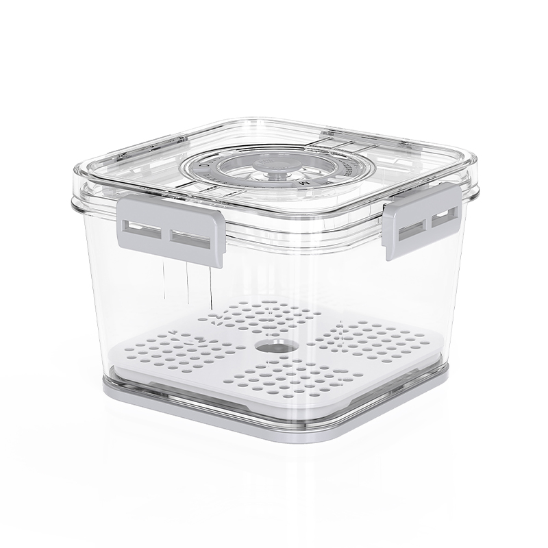 Orgwiser kleiner Kunststoff sichtbarer stapelbarer zeitgesteuerter Speicherbehälter