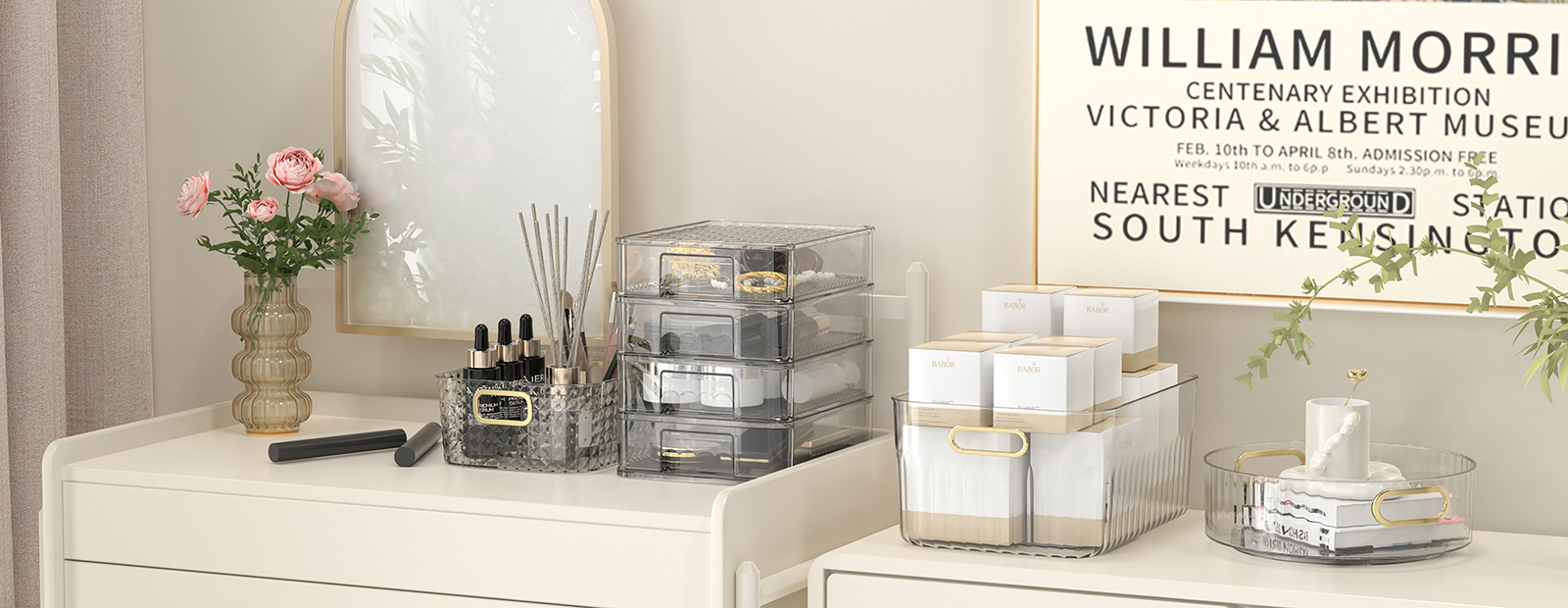 Beauty Plastic Storage Organization
