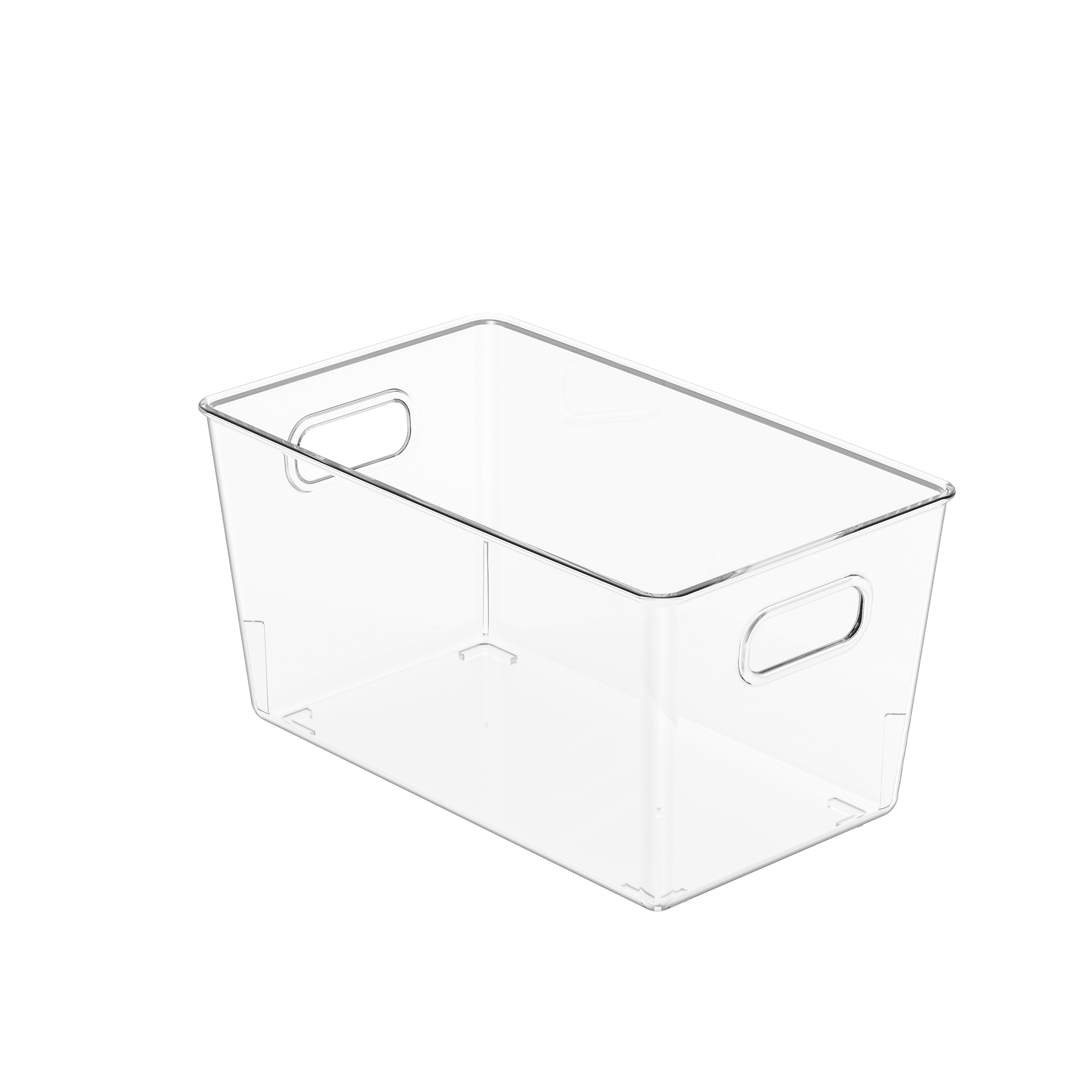 Klarer Stackble -Speicher mit Deckeln